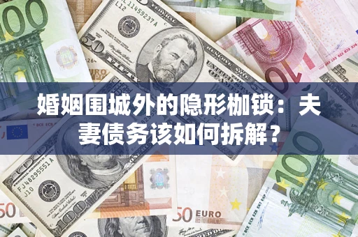 北京婚姻围城外的隐形枷锁：夫妻债务该如何拆解？